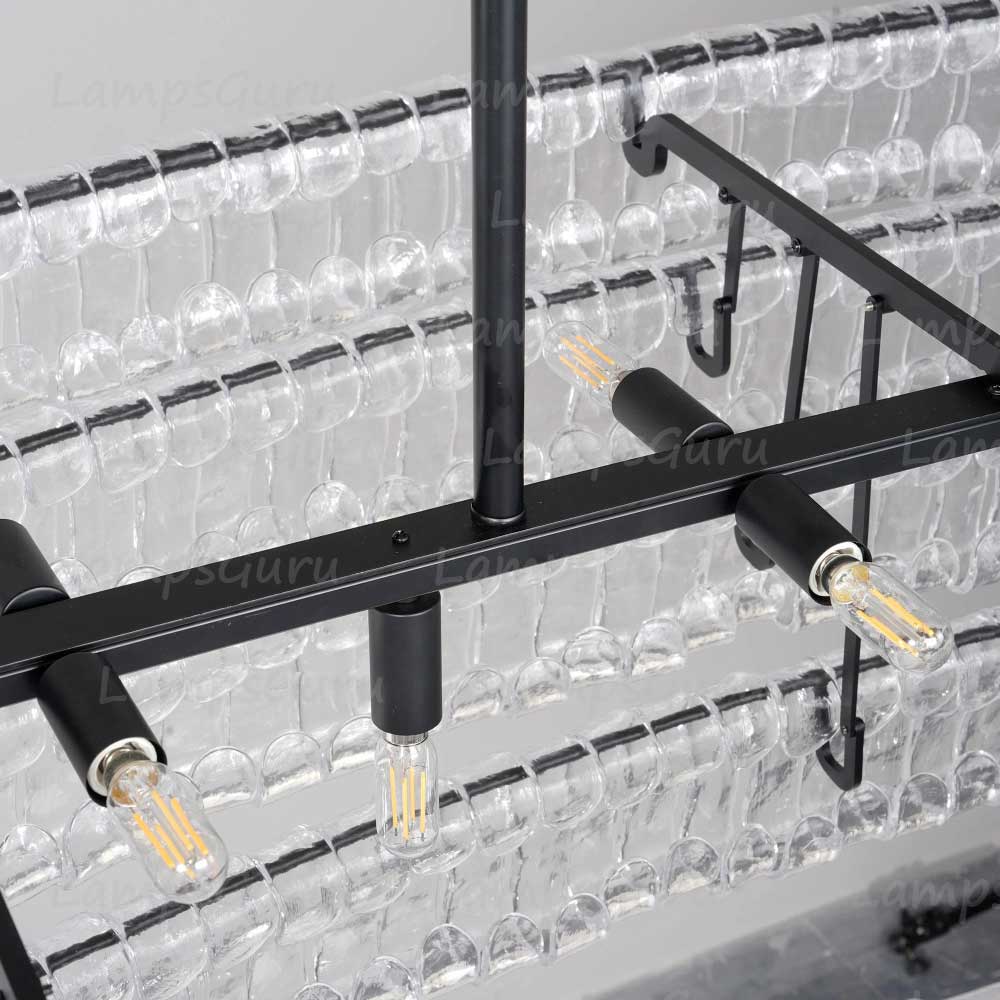Ghiaccios Glass Oval Chandelier 54" 65"
