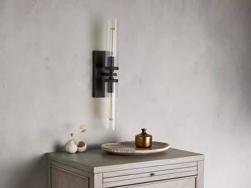 Andreaso 2-Light Glass Wall Sconce