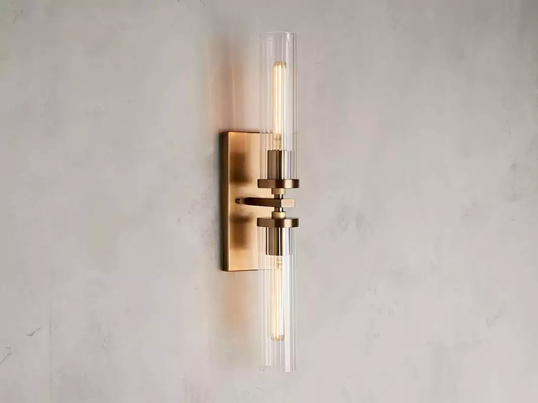 Andreaso 2-Light Glass Wall Sconce