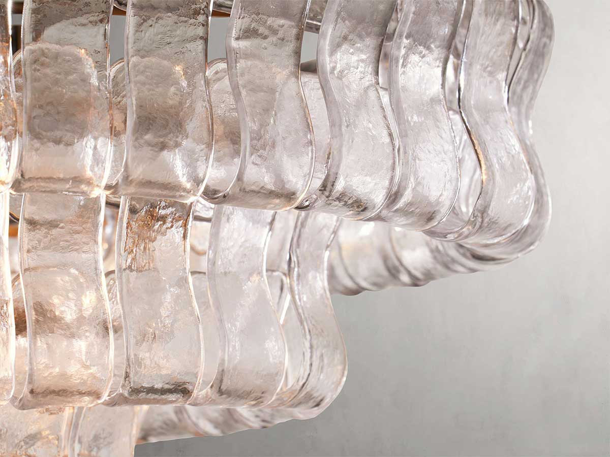 Ghiaccios Glass Oval Chandelier 54" 65"