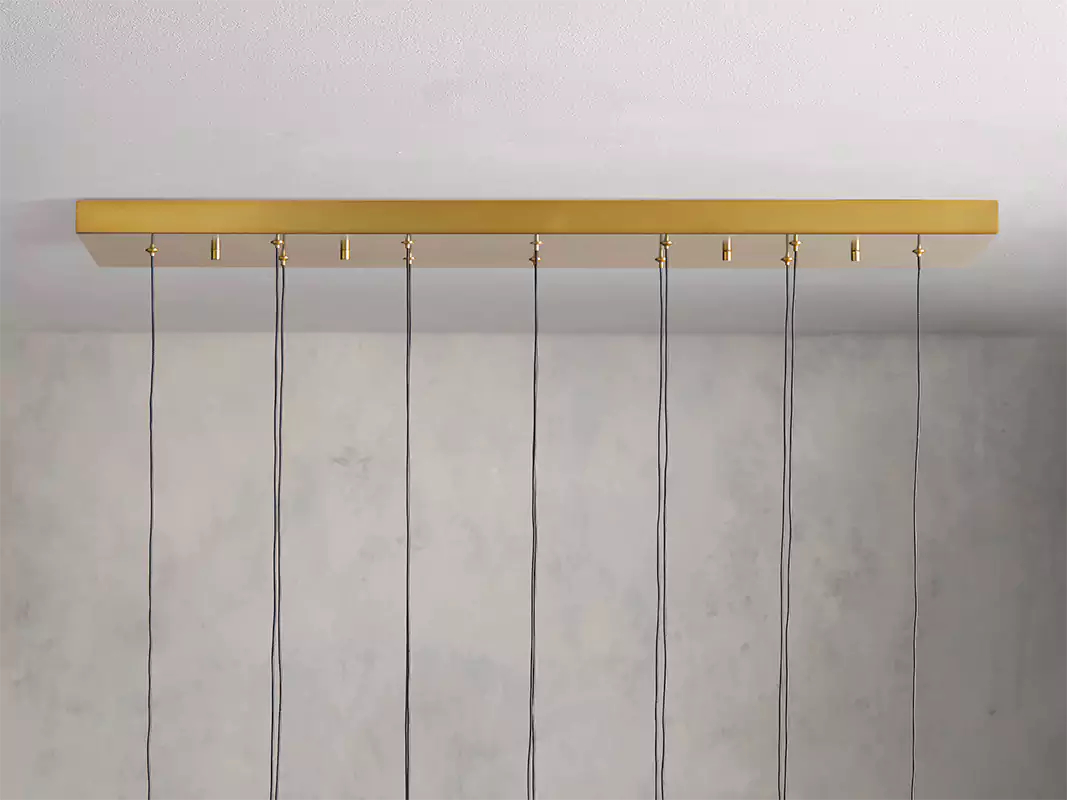 Solitaire Raindrop Linear Chandelier