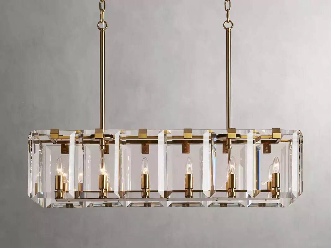 Amayar Crystal Rectangular Chandelier 40" 53"