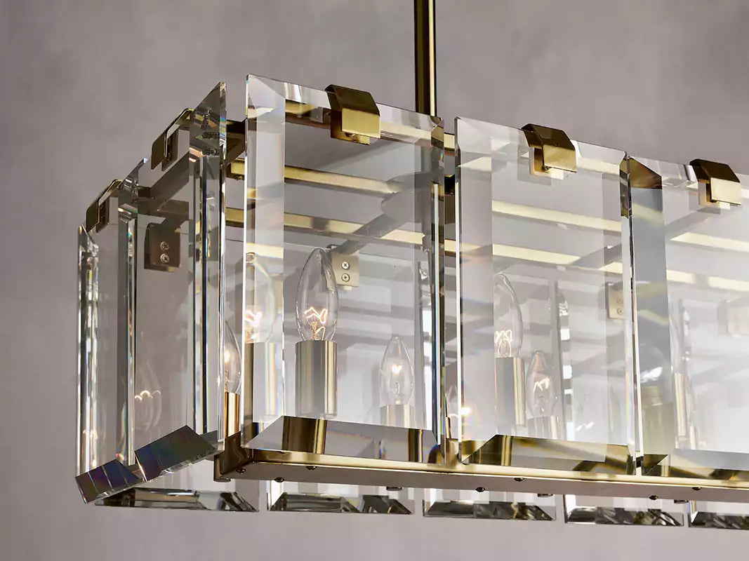 Amayar Crystal Rectangular Chandelier 40" 53"