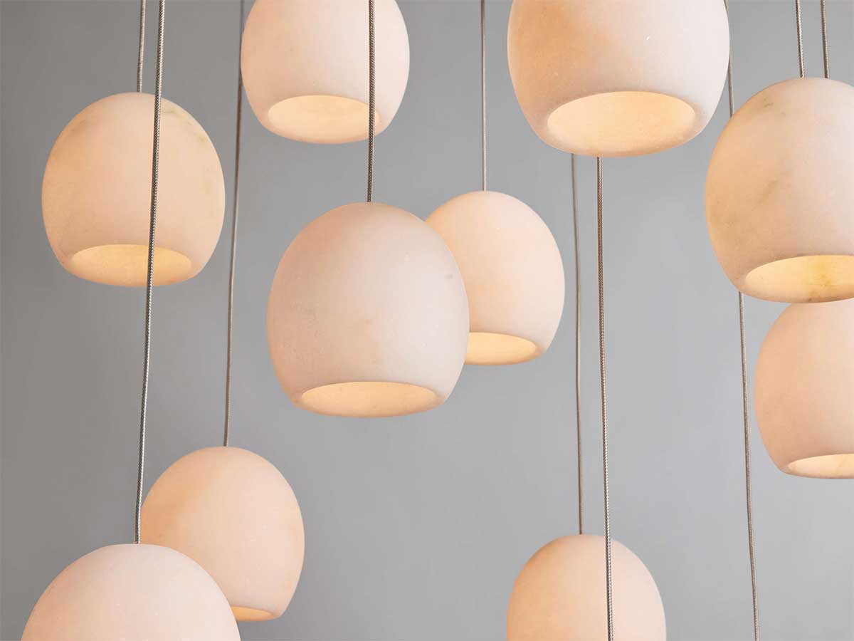 Arican Alabaster Rectangular Chandelier