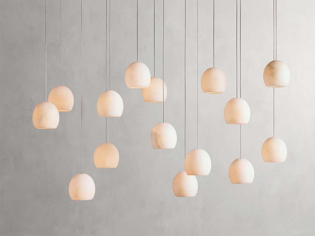 Arican Alabaster Rectangular Chandelier