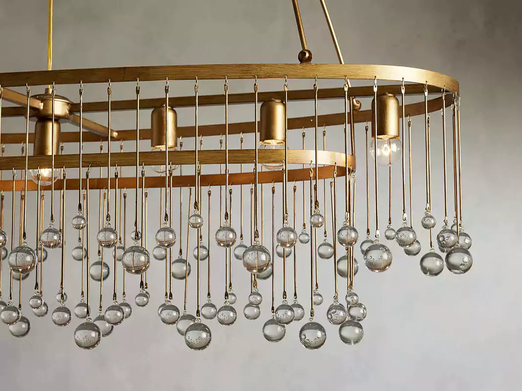 Aubreya Crystal Ball Oval Chandelier