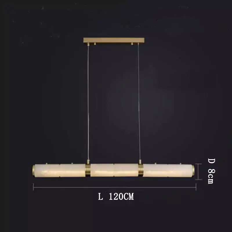 Alabaster Cylindrical Chandelier