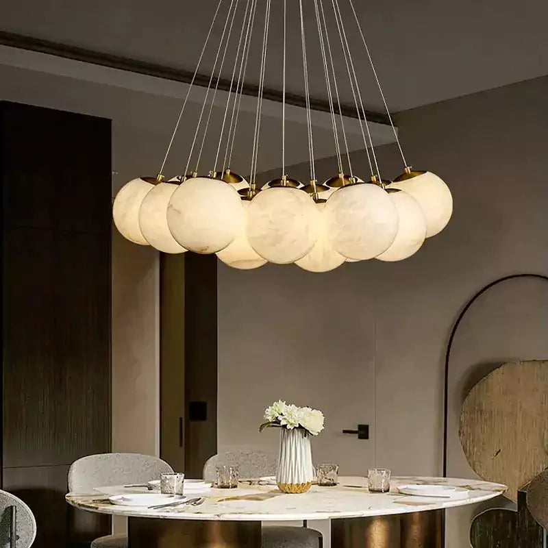 Alabaster Global Ceiling Pendant