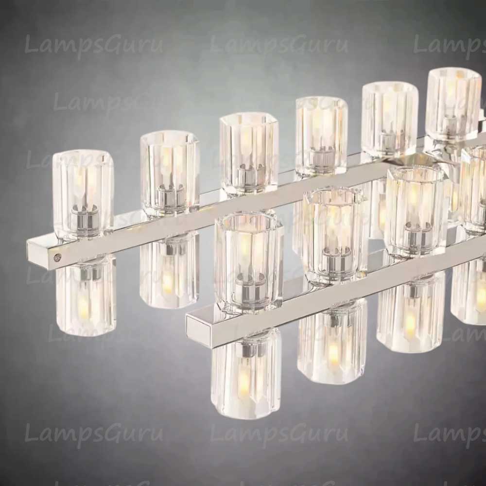 Arcachona LED Rectangular Chandelier 72"