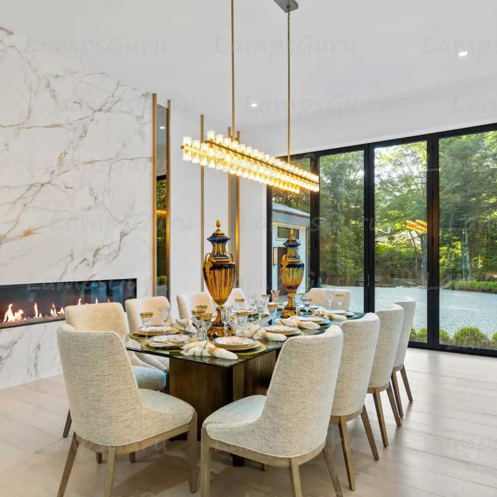 Arcachona LED Rectangular Chandelier 72"