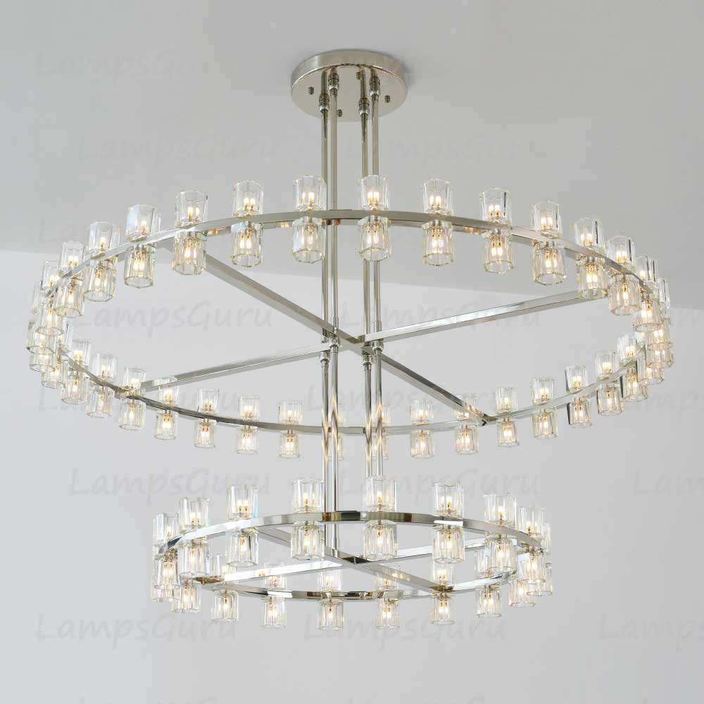 Arcachona LED Round Two Tier Chandelier 60"
