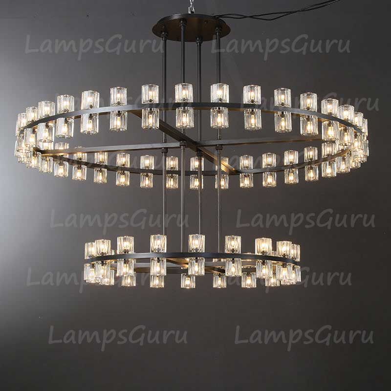 Arcachona LED Round Two Tier Chandelier 60"