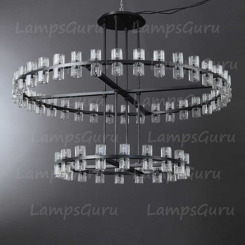 Arcachona LED Round Two Tier Chandelier 60"