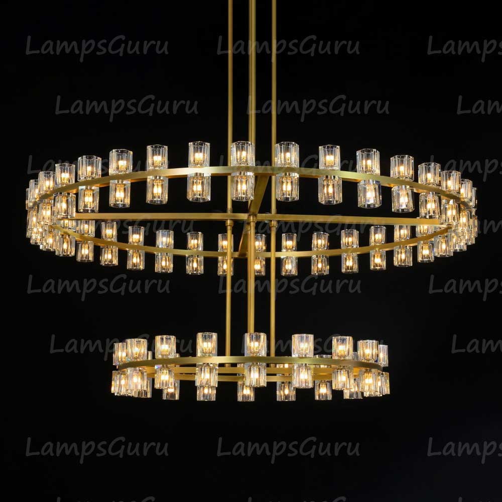 Arcachona LED Round Two Tier Chandelier 60"