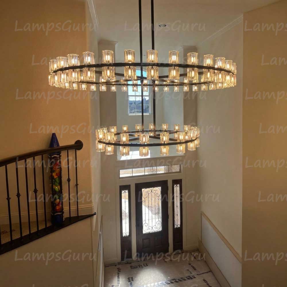 Arcachona LED Round Two Tier Chandelier 60"