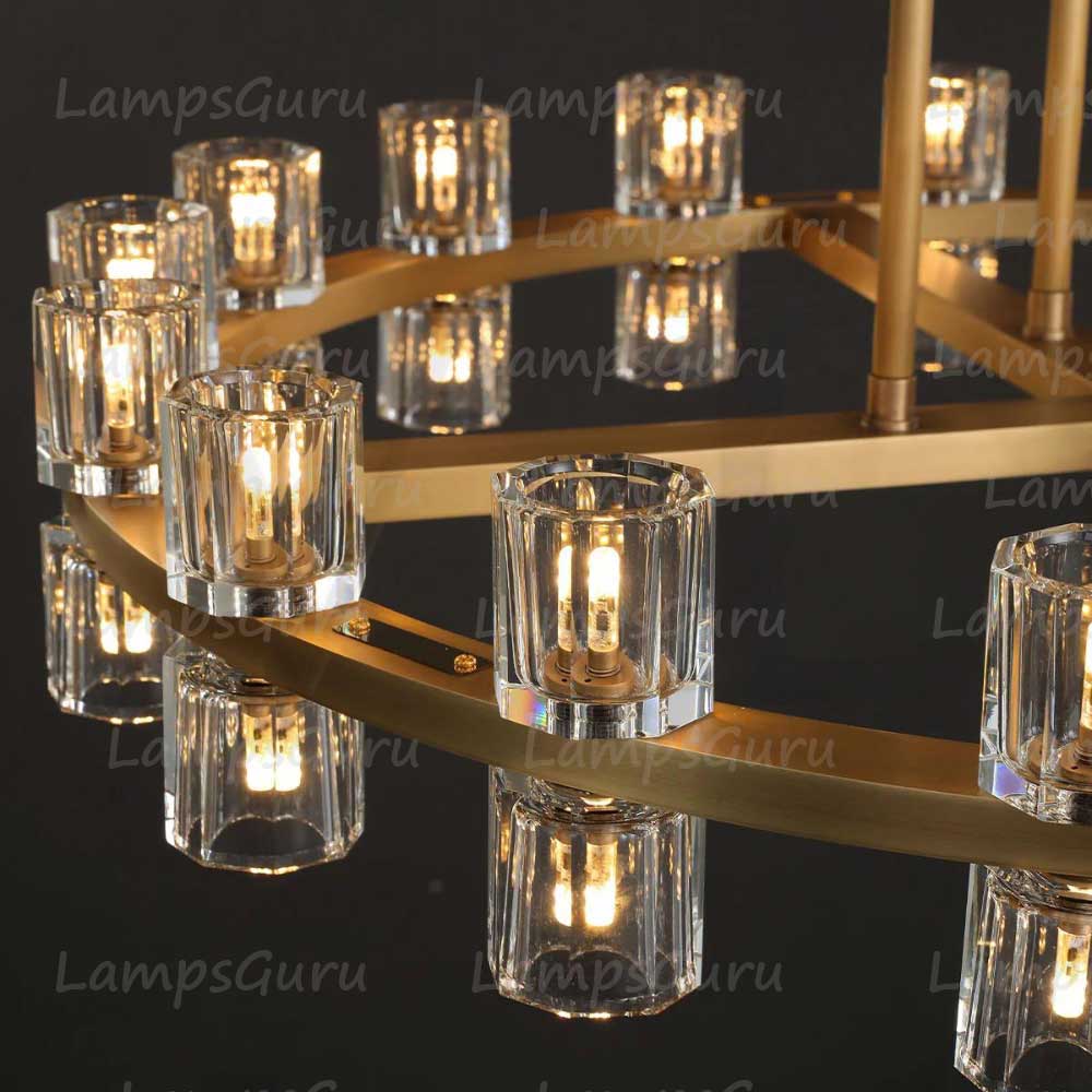 Arcachona LED Round Two Tier Chandelier 60"