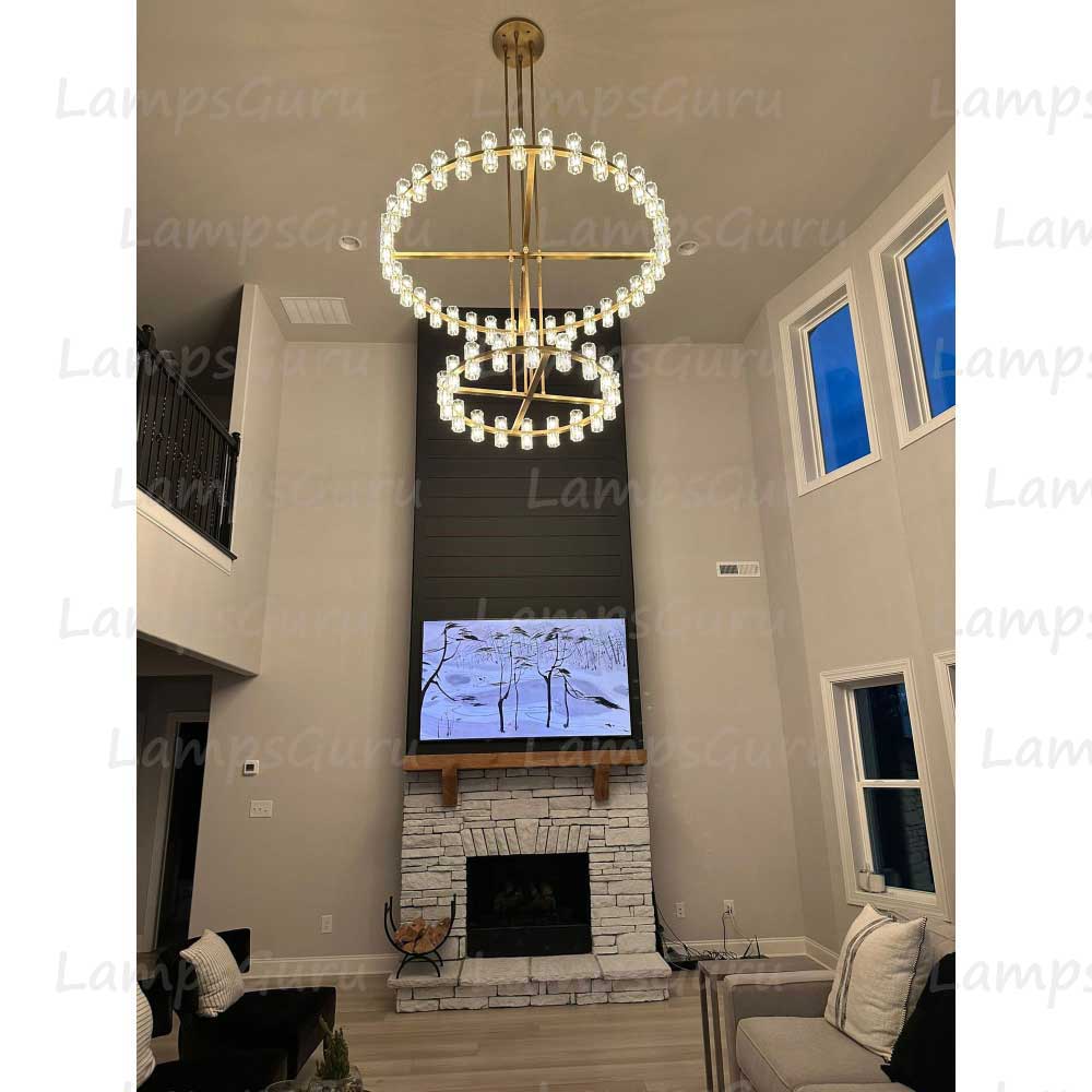 Arcachona LED Round Two Tier Chandelier 60"