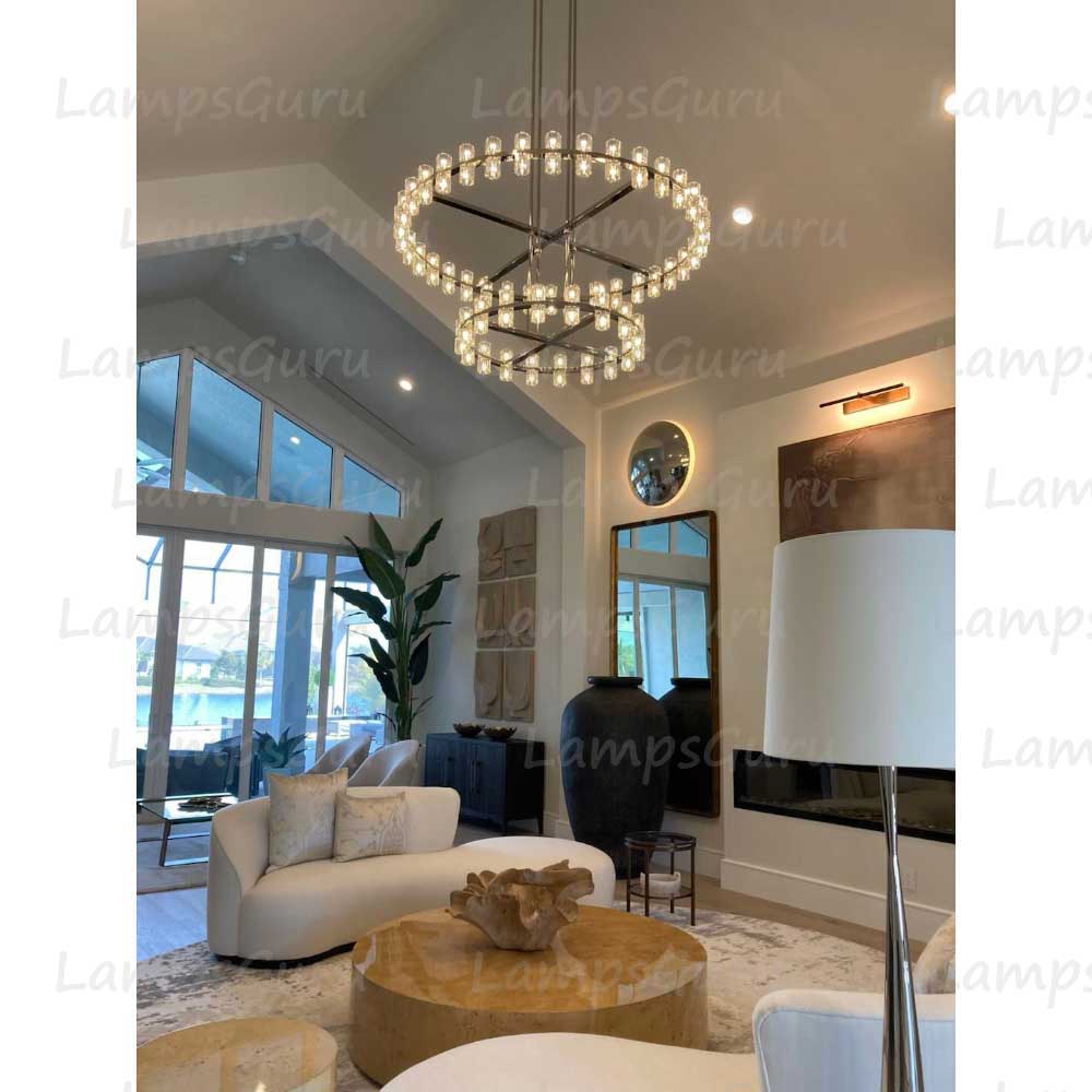 Arcachona LED Round Two Tier Chandelier 60"