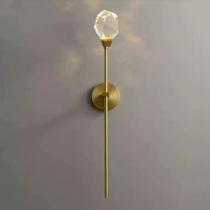 Avondale Faceted Crystal Prisms Wall Sconce - Rod