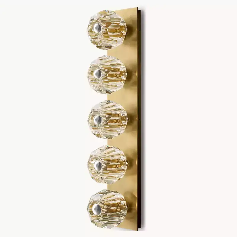 Boule Crystal Clear Glass Linear Grand Wall Sconce