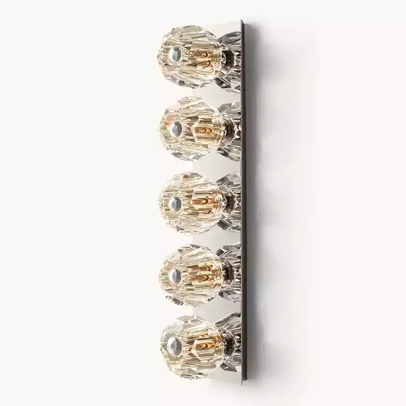 Boule Crystal Clear Glass Linear Grand Wall Sconce