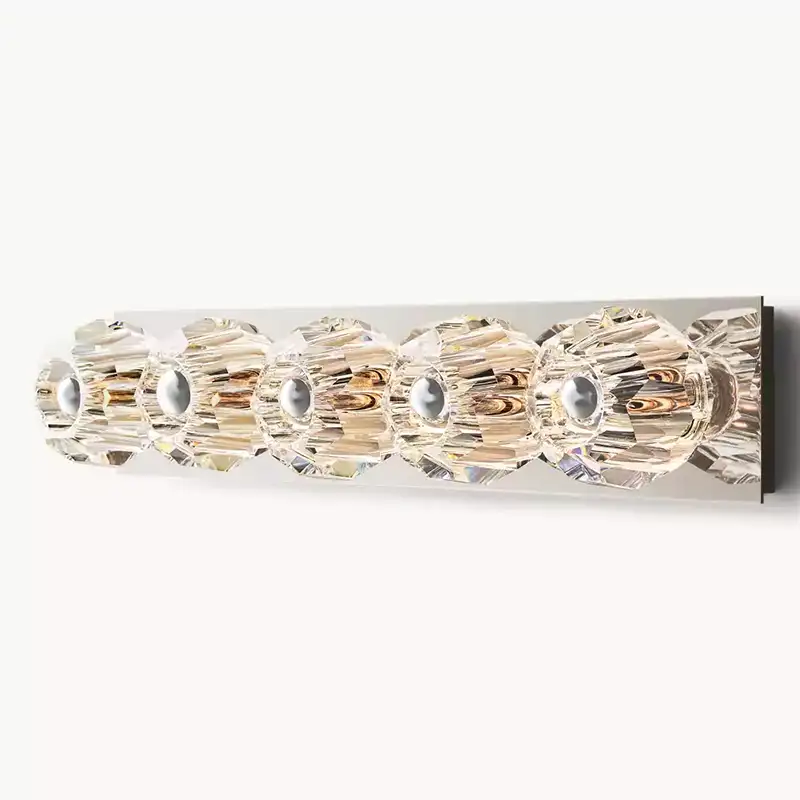 Boule Crystal Clear Glass Linear Grand Wall Sconce