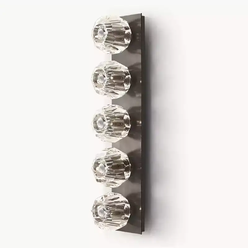 Boule Crystal Clear Glass Linear Grand Wall Sconce