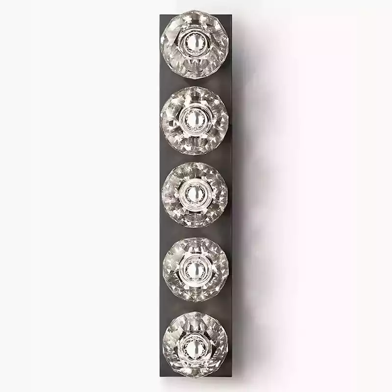 Boule Crystal Clear Glass Linear Grand Wall Sconce