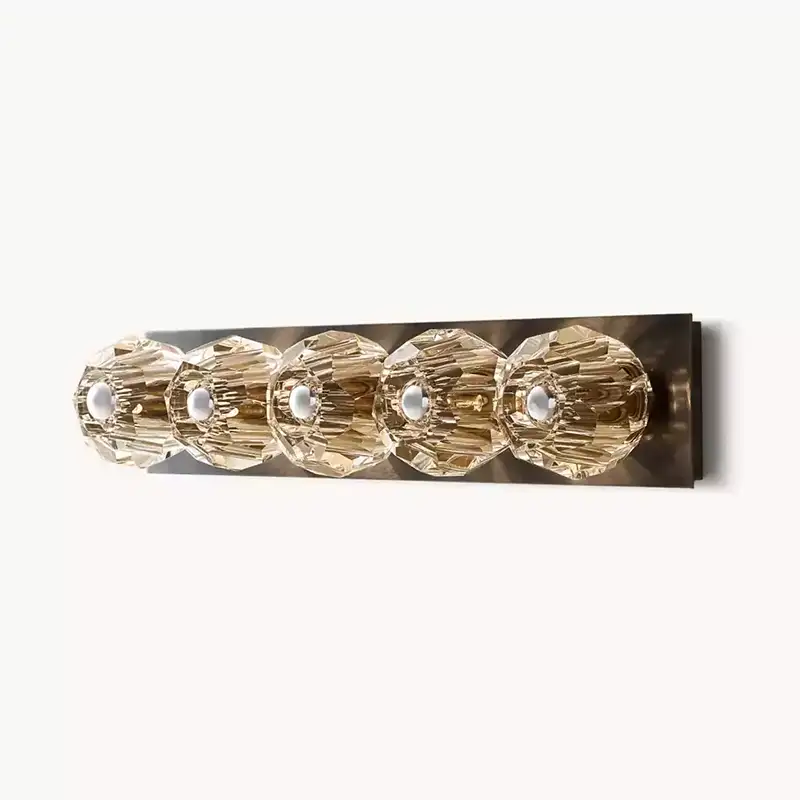 Boule Crystal Clear Glass Linear Grand Wall Sconce