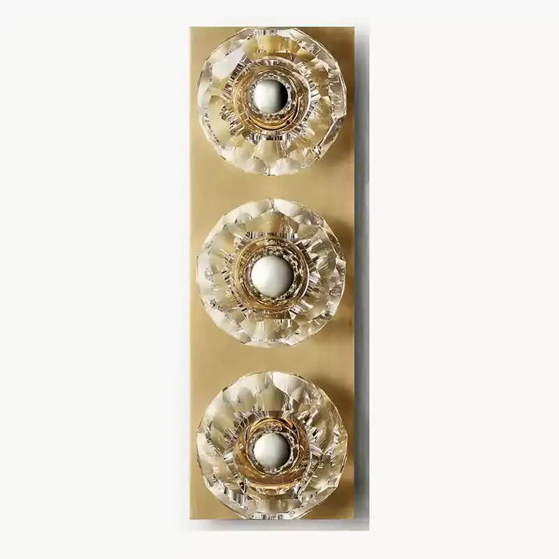 Boule Crystal Clear Glass Linear Short Wall Sconce