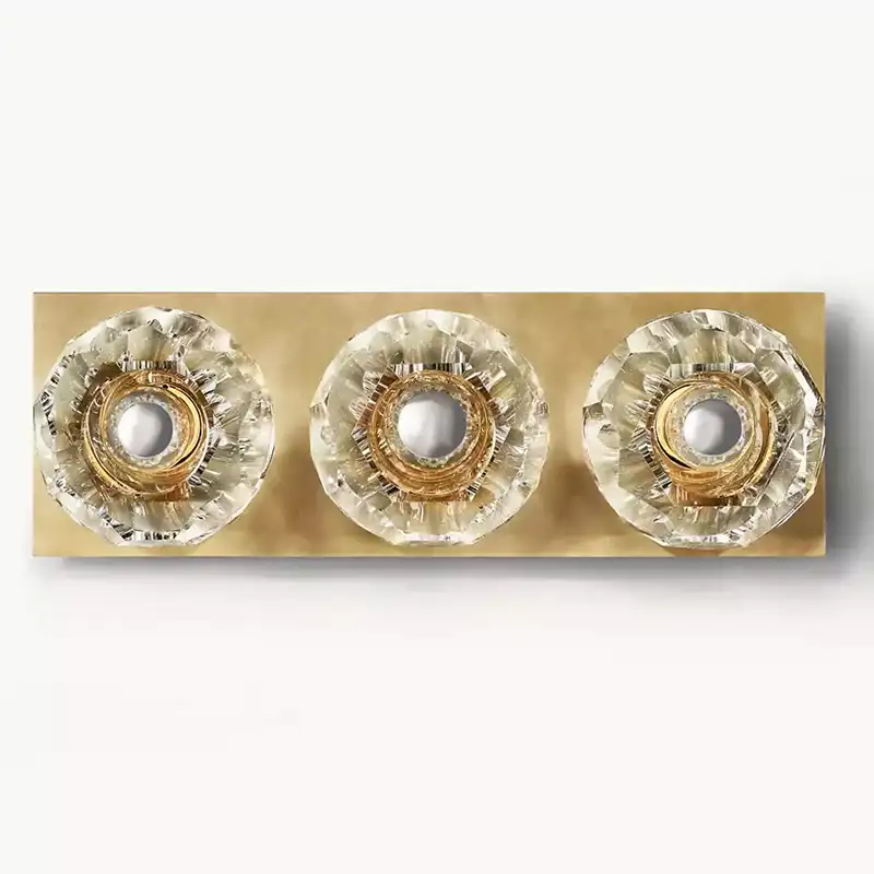 Boule Crystal Clear Glass Linear Short Wall Sconce