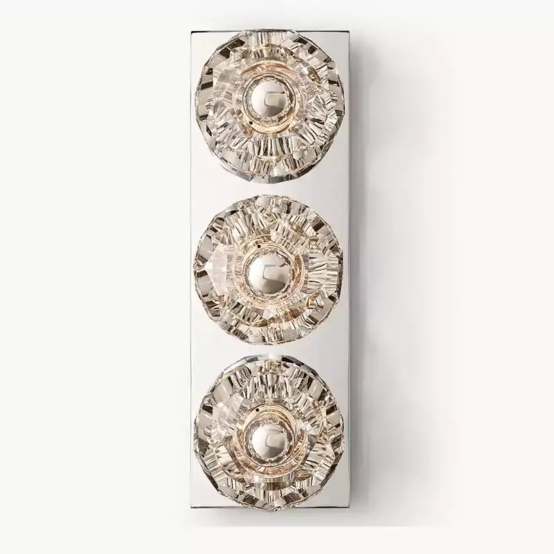 Boule Crystal Clear Glass Linear Short Wall Sconce