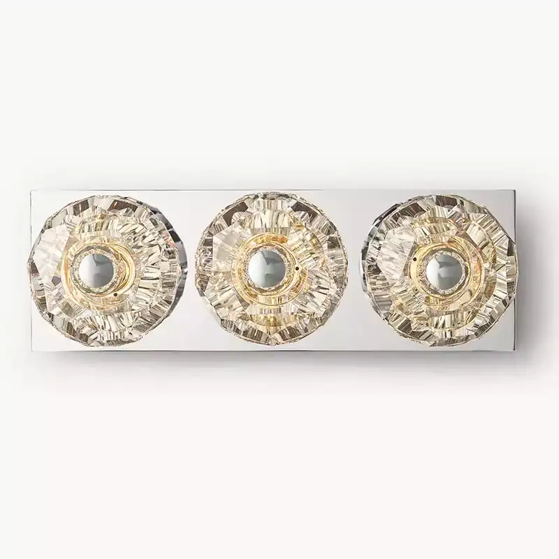 Boule Crystal Clear Glass Linear Short Wall Sconce