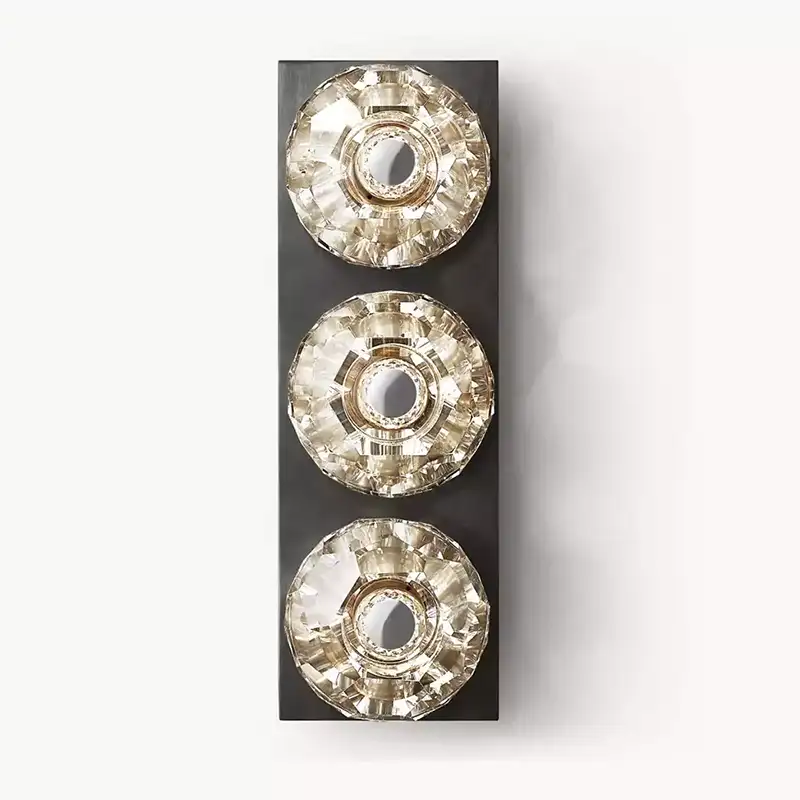 Boule Crystal Clear Glass Linear Short Wall Sconce