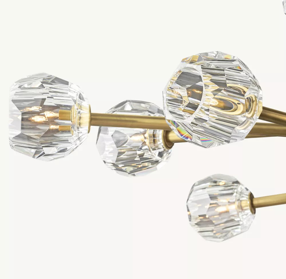 Boule Crystal Clear Glass Round Chandelier 48"