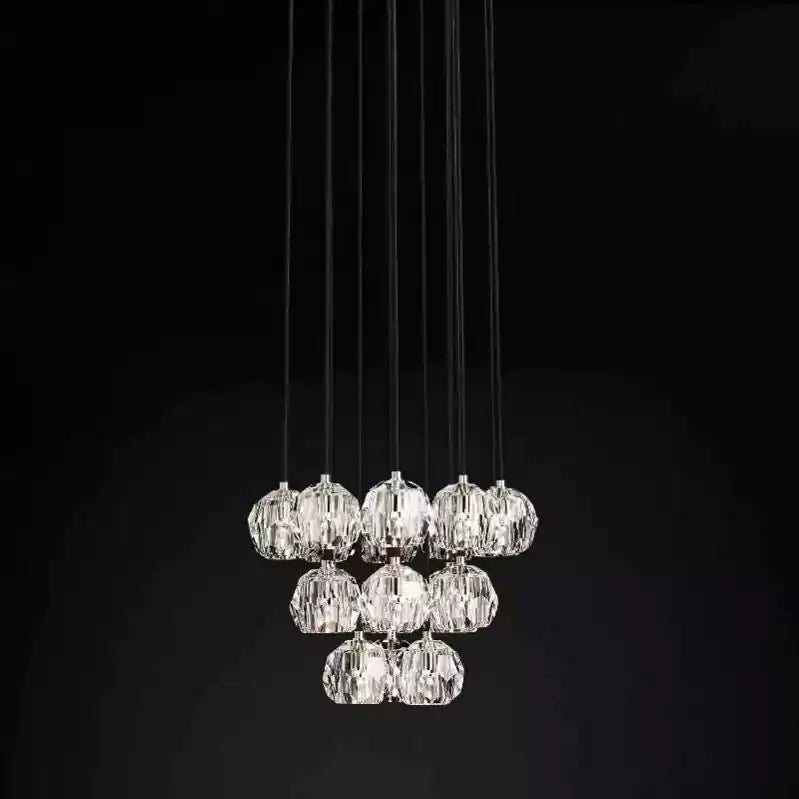 Boule Glass Round Cluster Chandelier
