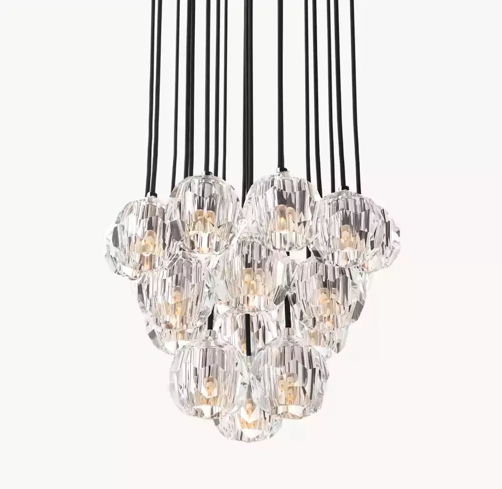 Boule Glass Round Cluster Chandelier