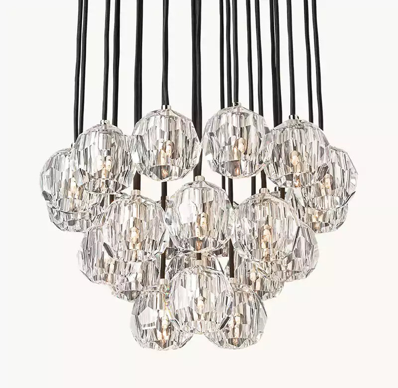 Boule Glass Round Cluster Chandelier