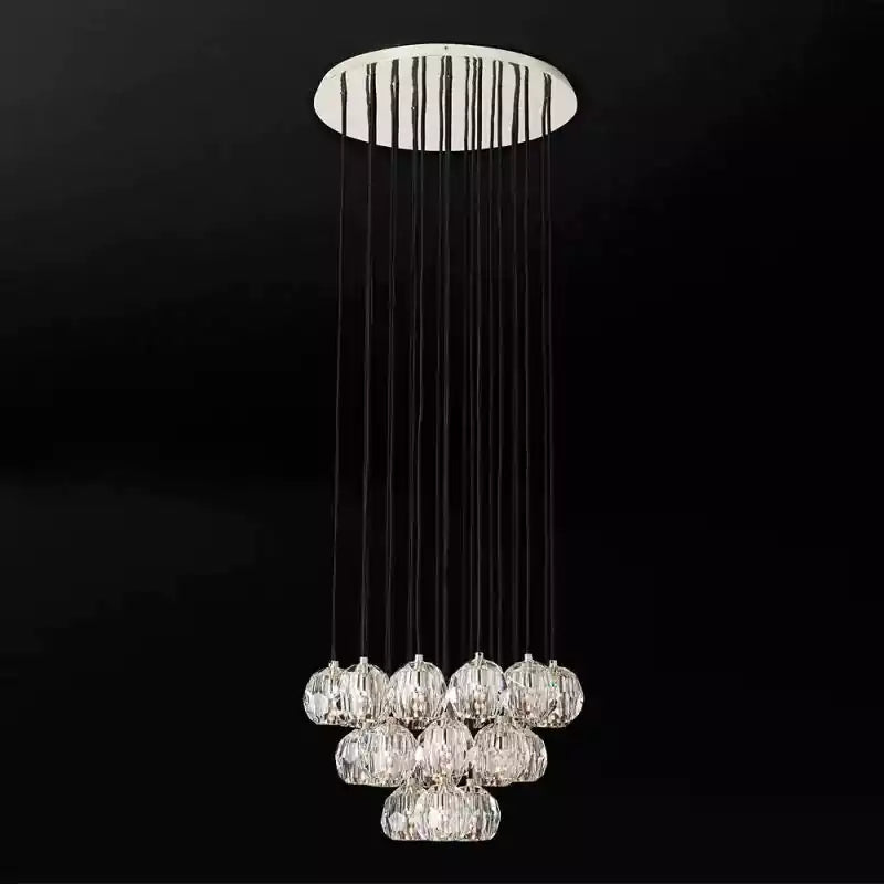 Boule Glass Round Cluster Chandelier