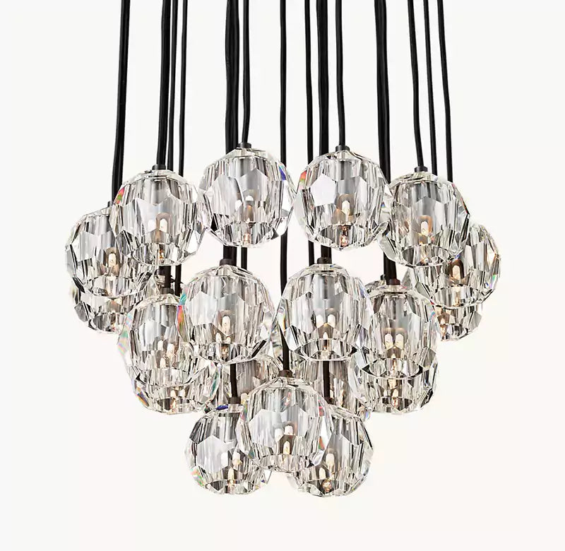 Boule Glass Round Cluster Chandelier