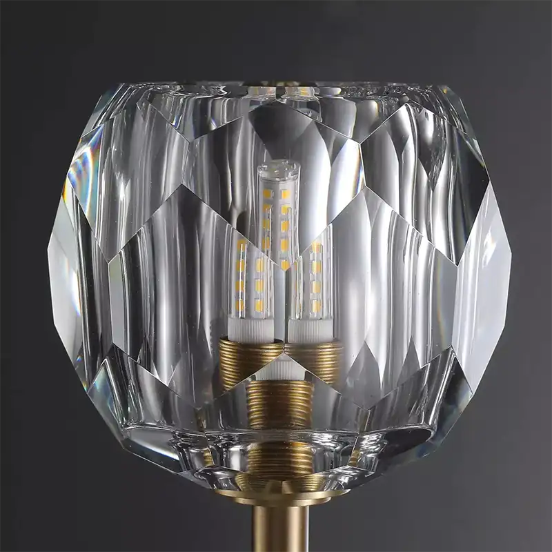 Boule Crystal Clear Glass Short Wall Sconce