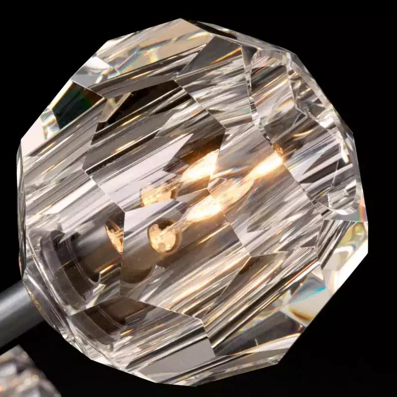 Boule Crystal Clear Glass Short Wall Sconce