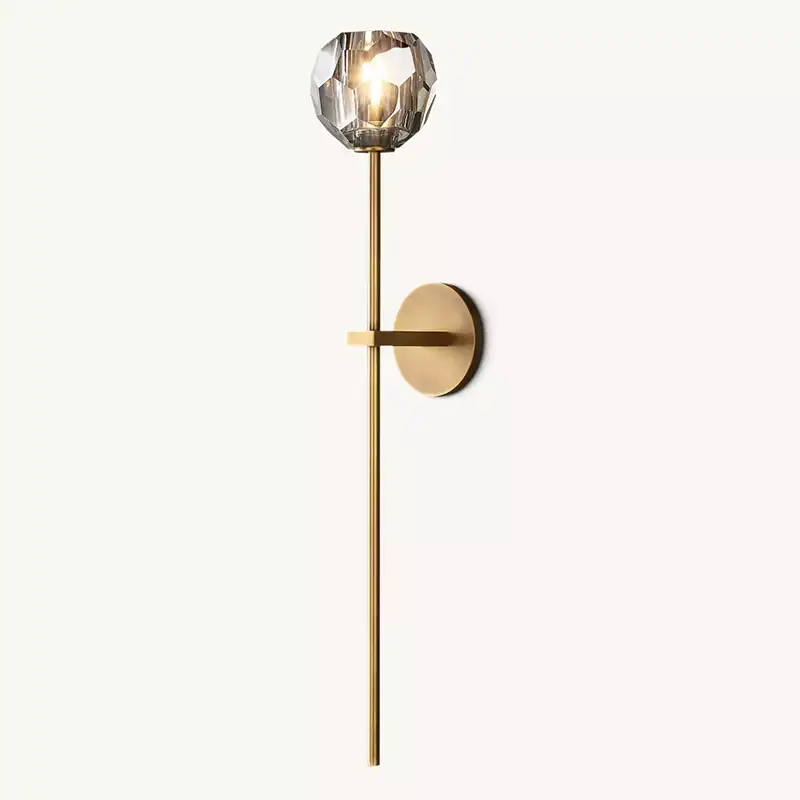 Boule Crystal Smoke Glass Grand Wall Sconce