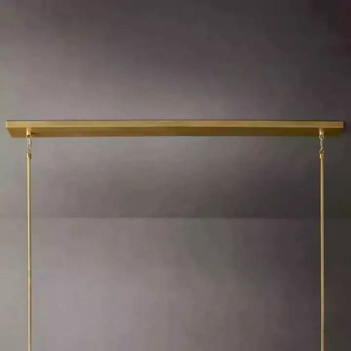 Boule Crystal Smoke Glass Linear Chandelier 48"