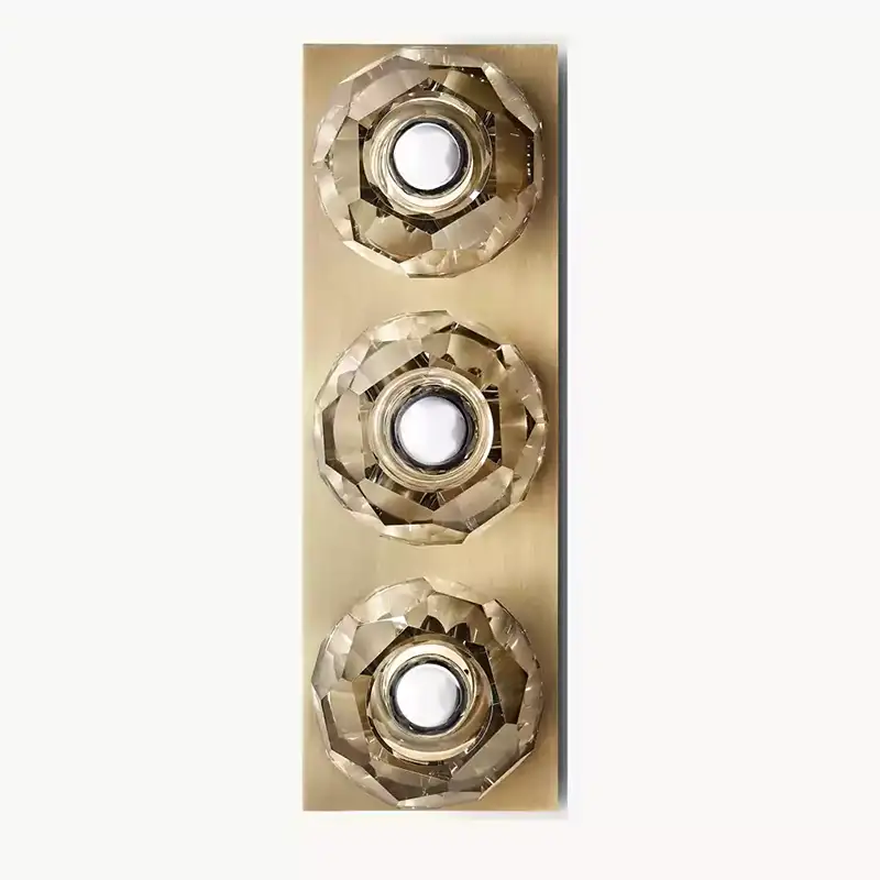 Boule Crystal Smoke Glass Linear Short Wall Sconce
