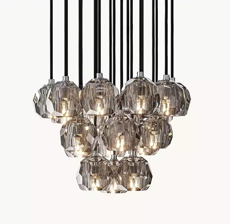 Boule Glass Round Cluster Chandelier