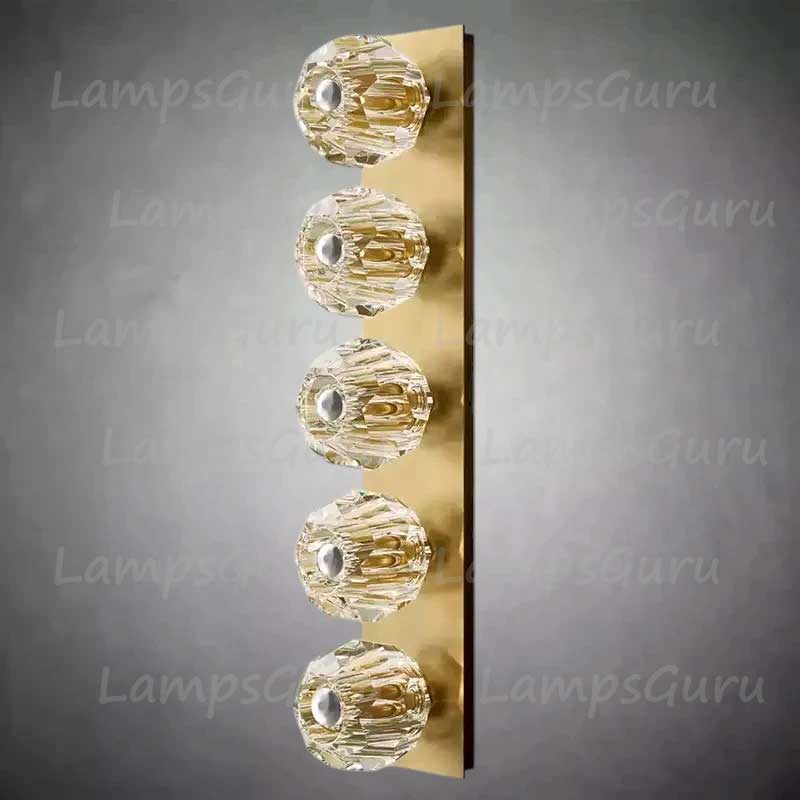 LG Boulla Crystal Clear Glass Linear Grand Wall Sconce