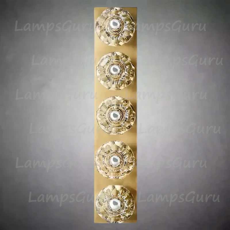 LG Boulla Crystal Clear Glass Linear Grand Wall Sconce