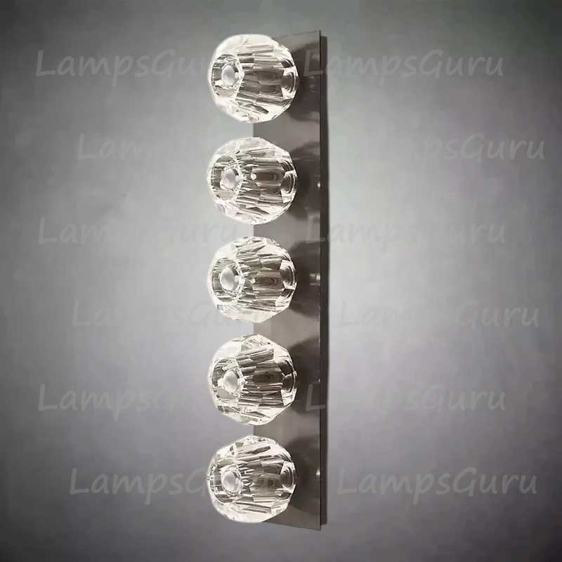 LG Boulla Crystal Clear Glass Linear Grand Wall Sconce