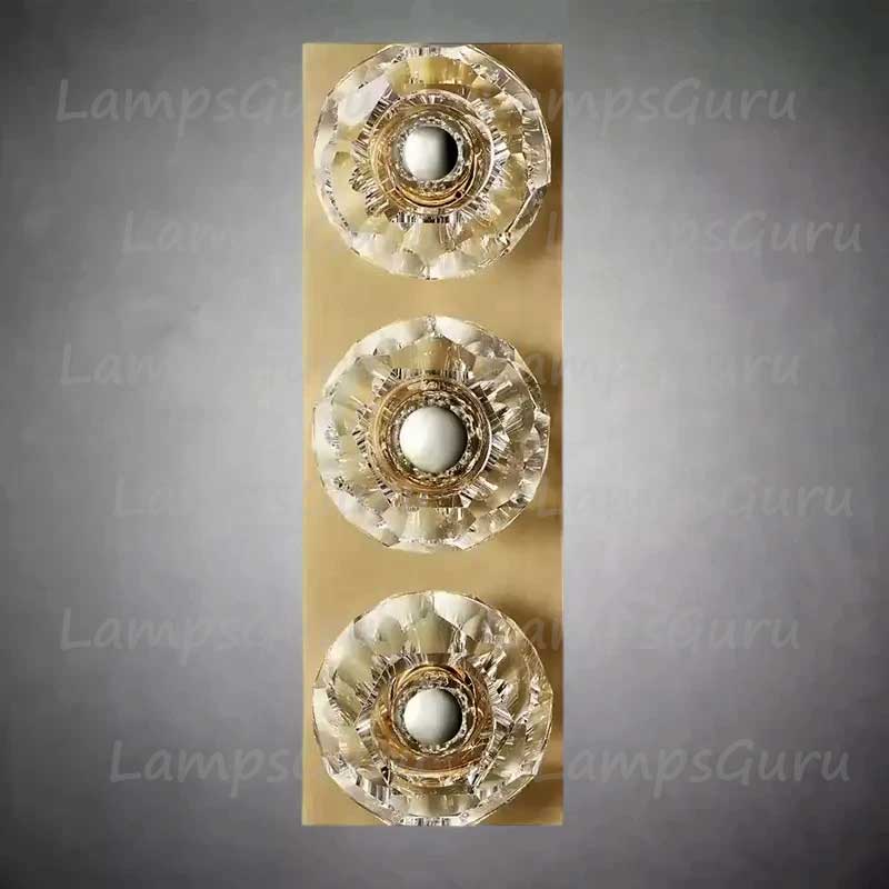 LG Boulla Crystal Clear Glass Linear Short Wall Sconce